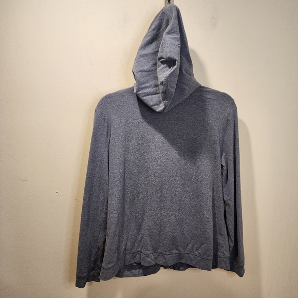 Zenergy by CHICO'S Gray embelished Full zip hooded sweatshirt size 1 - Picture 3 of 12